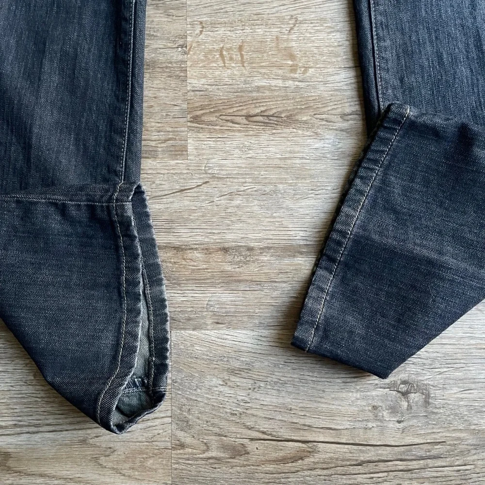 Makers Payton Bootcut Jeans‎ Womens 27 Dark Wash Distressed Low Rise Y2K Grunge